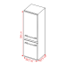 LG  GBV3100CPY DoorCooling+ -  Koel-vriescombinatie - breedte 59.5 cm - hoogte 186 cm - inhoud 300 l - NoFrost