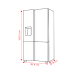 LG  GMG960EVEE InstaView -  Amerikaanse koelkast - breedte 91.4 cm - hoogte 179.2 cm - inhoud 638 l - NoFrost