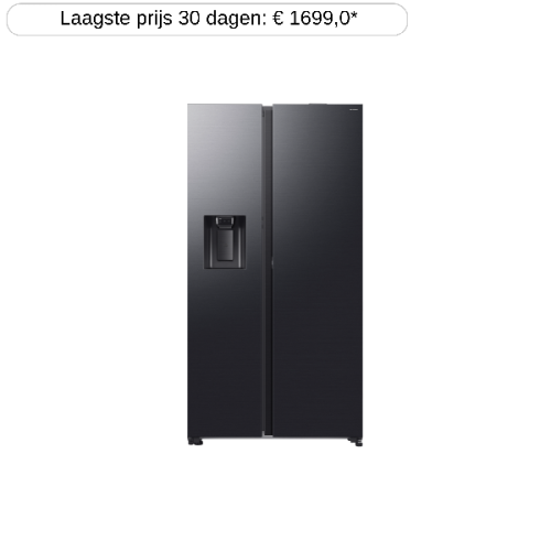 SAMSUNG  RS80F66KBFEF -  Amerikaanse koelkast - breedte 91.2 cm - hoogte 178.4 cm - inhoud 634 l - NoFrost
