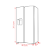 HAIER   Amerikaanse koelkast - breedte 90.5 cm - hoogte 177.5 cm - inhoud 611 l - NoFrost