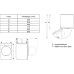 HISENSE WD5I8043BWF - Was-droogcombinatie - 8 kg + 5 kg - 1400 rpm - 72 dB Was-droogcombinatie