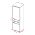 BOSCH  KGE49AICA -  Koel-vriescombinatie - breedte 70 cm - hoogte 201 cm - inhoud 419 l