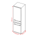 SAMSUNG  RB53DG706AS9EF -  Koel-vriescombinatie - breedte 75.9 cm - hoogte 203 cm - inhoud 538 l - NoFrost