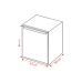 BEKO FNE1074N  Vrijstaand Tafelmodel - breedte 54 cm - hoogte 84 cm - inhoud 86 l - NoFrost