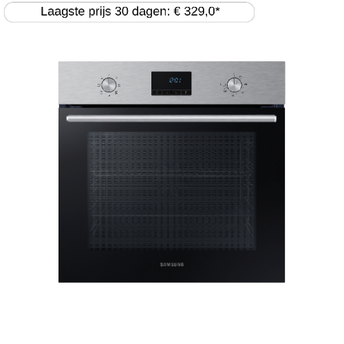 SAMSUNG NV68A1140BS/EF  Inbouw oven - nishoogte 60 cm - inhoud 68 l