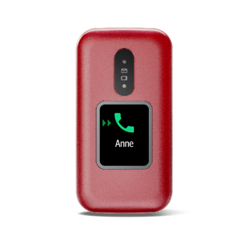 DORO 2880 - 4G Eenvoudige Klaptelefoon - Rood-Wit - 17 MB Rood