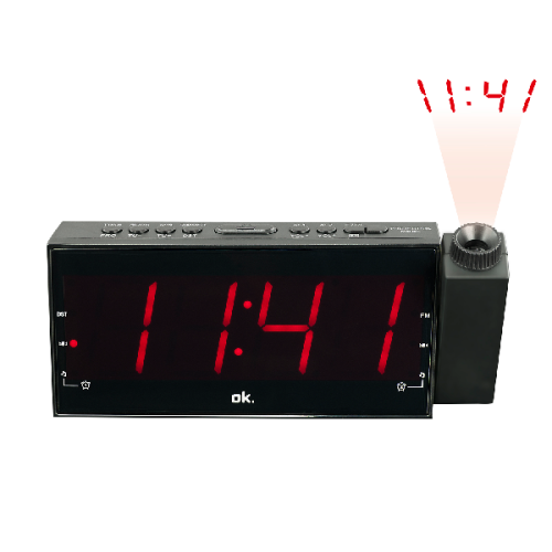 OK. OCR 161-PR Wekkerradio Zwart