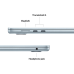 APPLE MacBook Air 15 inch - M4 - 16 GB - 256 GB - Sky Blue
