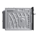 ETNA CM250RVS -  inbouw Combimagnetron - nishoogte 45 cm - 800 W - Inhoud 50 l
