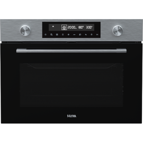 ETNA CM450RVS -  inbouw Combimagnetron - nishoogte 45 cm - 900 W - Inhoud 46 l