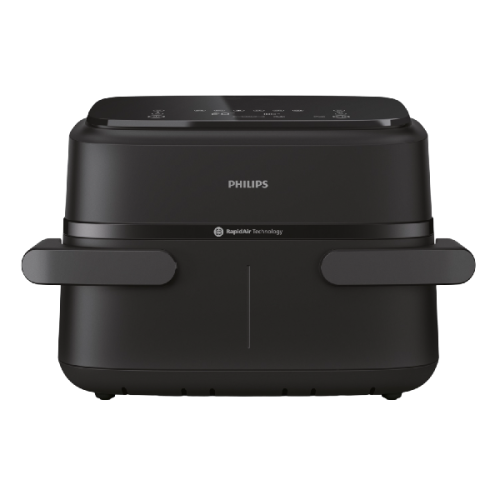 PHILIPS  Airfryer 1000-serie Dual Basket - NA154/00 - Dubbele Mand - Flexible Basket - 7,1 L - Tot 5 Personen - Zwart