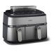 PHILIPS  Airfryer 5000-serie Dual Basket Met Stoomfunctie - NA555/00 - Dubbele Mand - SteamClean - 9L - Tot 6 Personen - Heteluchtfriteuse met stoomfunctie - Zilver