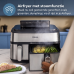 PHILIPS  Airfryer 5000-serie Dual Basket Met Stoomfunctie - NA555/00 - Dubbele Mand - SteamClean - 9L - Tot 6 Personen - Heteluchtfriteuse met stoomfunctie - Zilver