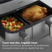 PHILIPS  Airfryer 5000-serie Dual Basket Met Stoomfunctie - NA555/00 - Dubbele Mand - SteamClean - 9L - Tot 6 Personen - Heteluchtfriteuse met stoomfunctie - Zilver