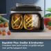 PHILIPS  Airfryer 5000-serie Dual Basket Met Stoomfunctie - NA555/00 - Dubbele Mand - SteamClean - 9L - Tot 6 Personen - Heteluchtfriteuse met stoomfunctie - Zilver