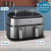 PHILIPS  Airfryer 5000-serie Dual Basket Met Stoomfunctie - NA555/00 - Dubbele Mand - SteamClean - 9L - Tot 6 Personen - Heteluchtfriteuse met stoomfunctie - Zilver