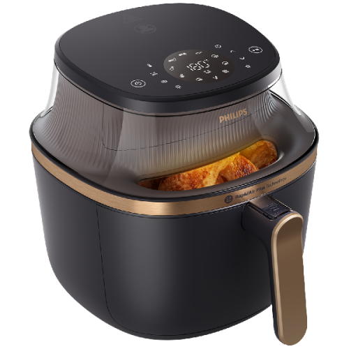 PHILIPS  Airfryer 3000-serie - NA342/00 - Kijkvenster - RapidAir Plus - 7,2 L - Tot 6 Personen  - Hetelucht friteuse - Zwart