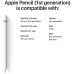 APPLE Pencil 1e Generatie Stylus