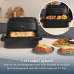 PHILIPS  Airfryer 1000-serie Dual Basket - NA154/00 - Dubbele Mand - Flexible Basket - 7,1 L - Tot 5 Personen - Zwart