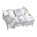 SAMSUNG DW60DG770B00U1 Waterjet Clean Inbouw vaatwasser – Volledig geïntegreerd - 12 couverts - 43 dB(A) - Nisbreedte 60 cm
