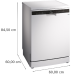SIEMENS SN23EW28AE VarioSpeed Plus Vaatwasser - Vrijstaand - 13 couverts - 42 dB(A)