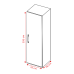 BOSCH GSN58AWCV  Vrijstaand Vrieskast - breedte 70 cm - hoogte 191 cm - inhoud 366 l - NoFrost